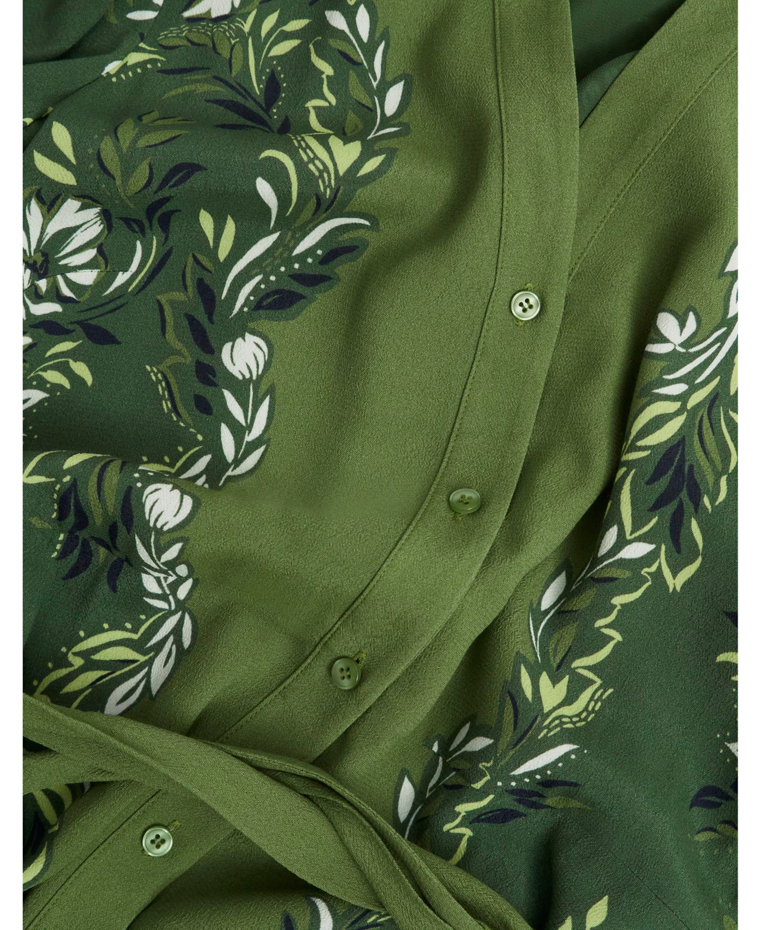 Women's Apolline Printed V-Neck Midi Shirt Dress