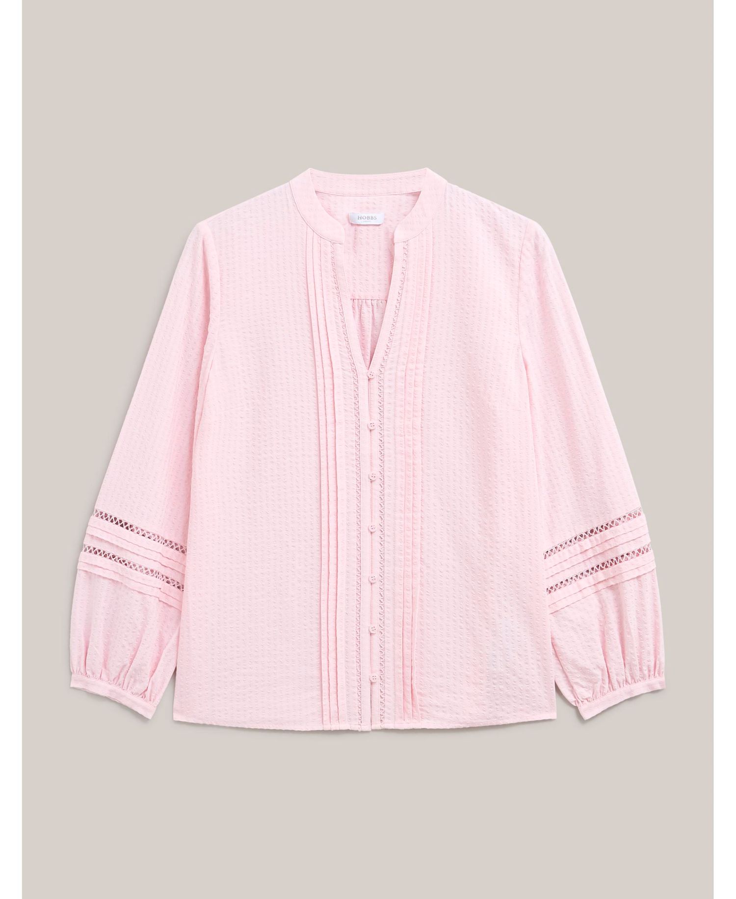 Women's Lucilla Pintuck Mandarin Collar Blouse