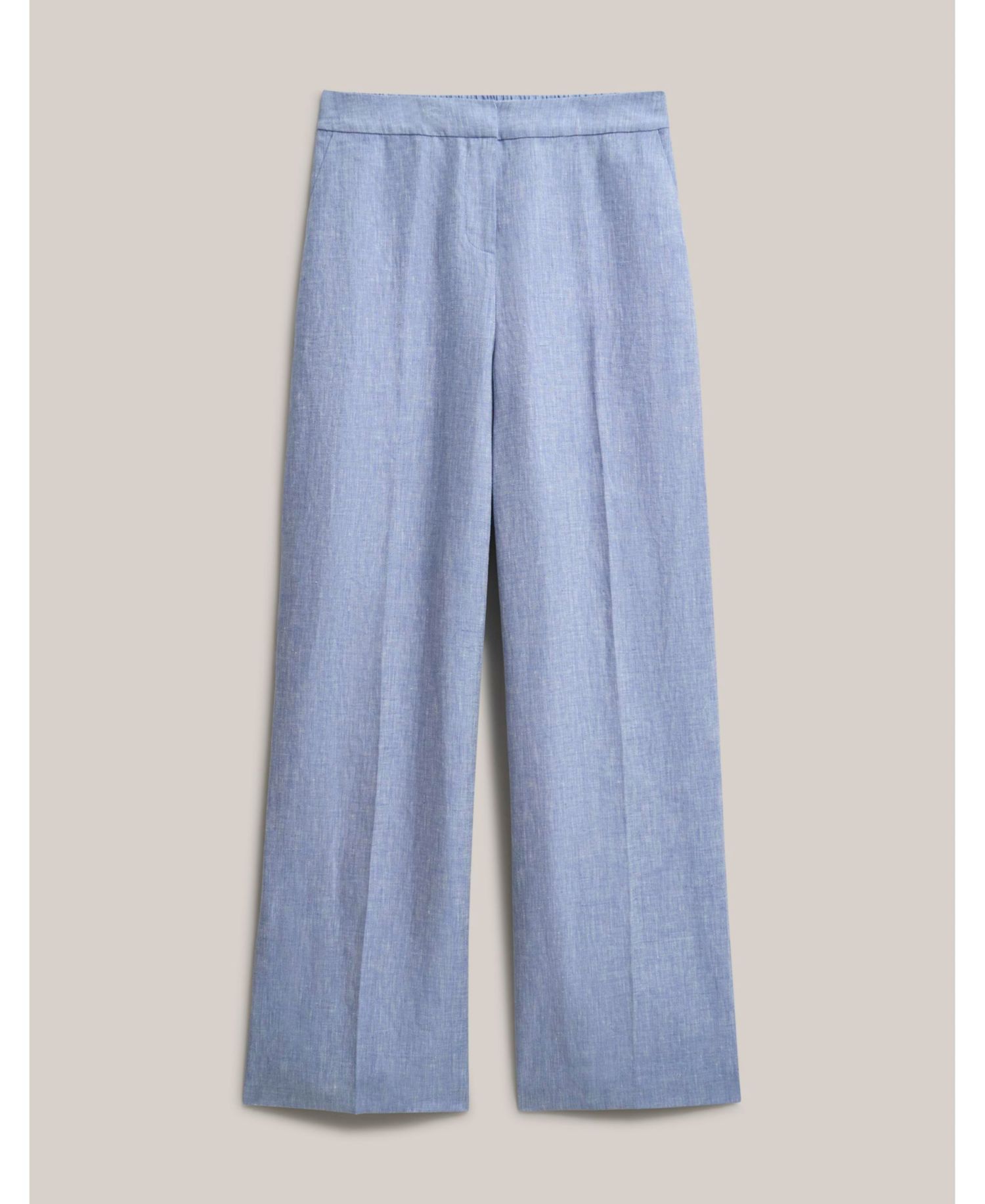 Women's Estella Mid-Rise Wide-Leg Linen Trousers
