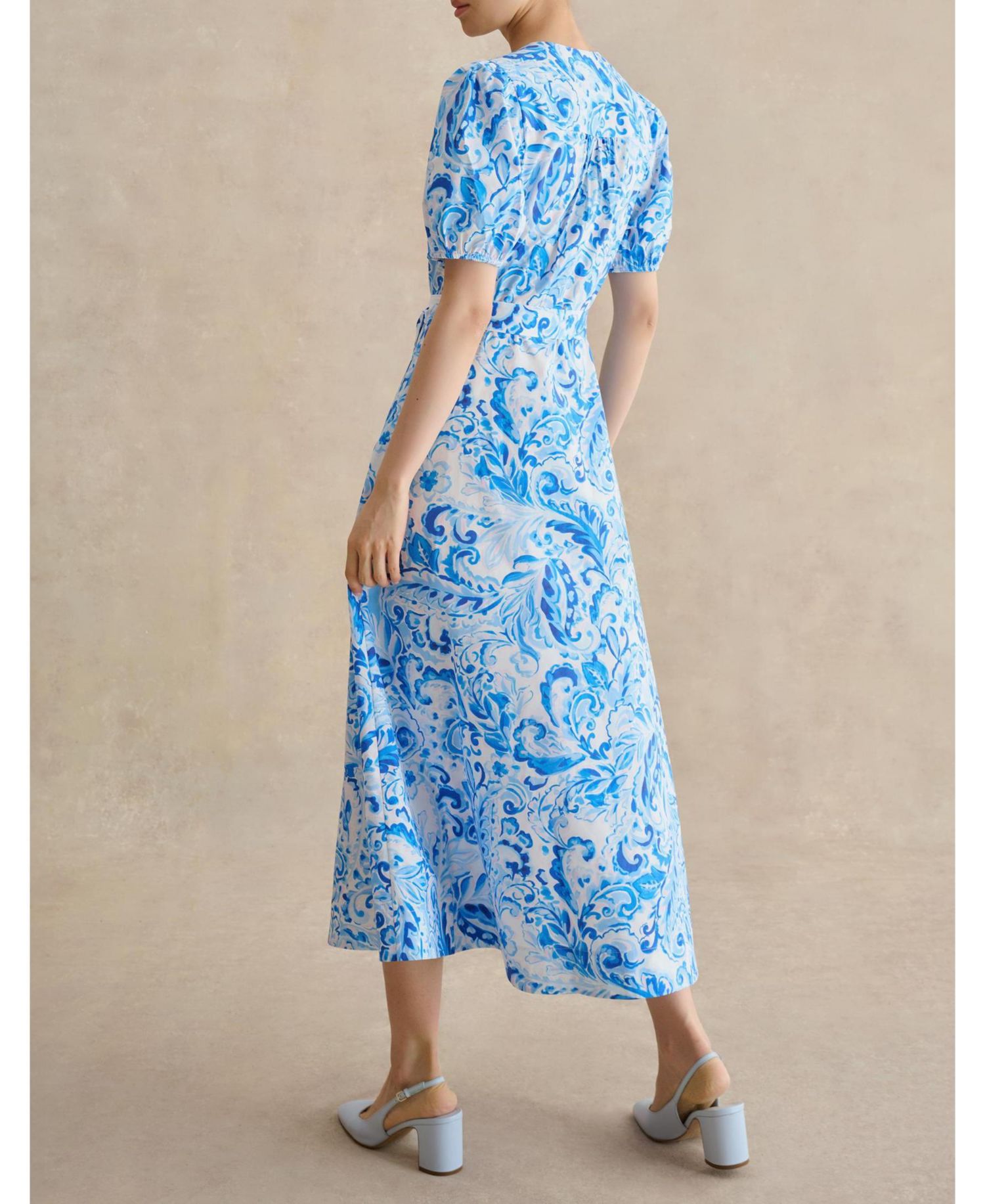 Women's Libby Short Sleeve V-Neck Midi Dress