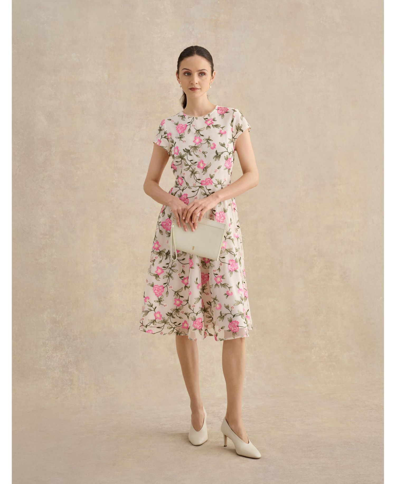 Women's Tia Embroidered Floral Midi Dress
