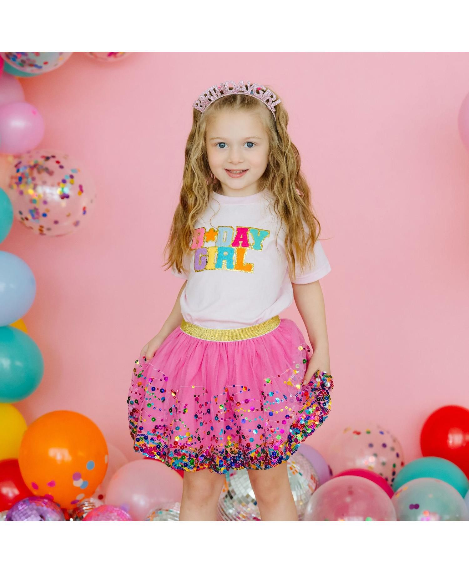 Baby Girls Baby Raspberry Confetti Tutu Skirt