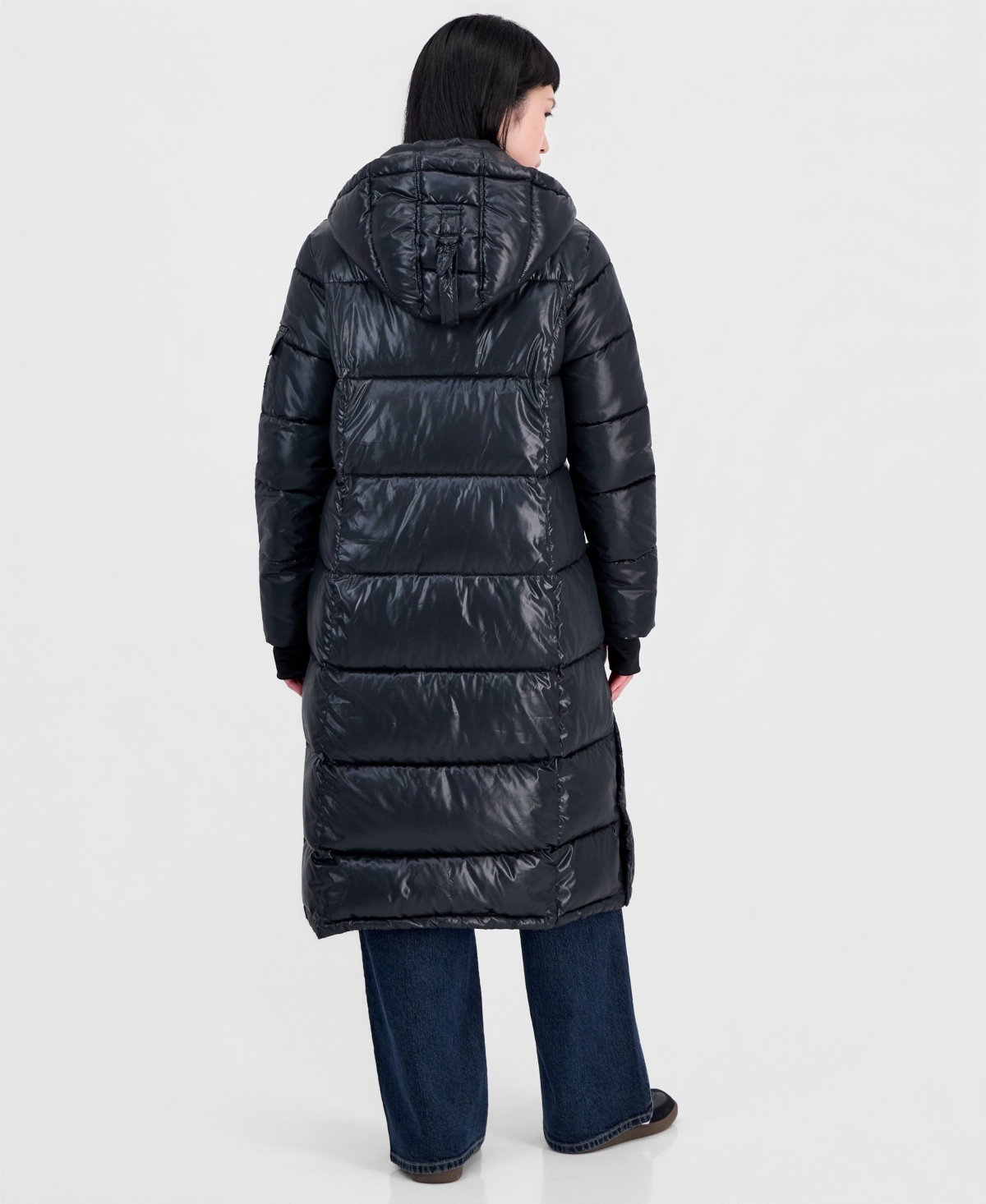 Steve Madden Women's Hooded Maxi Puffer Coat