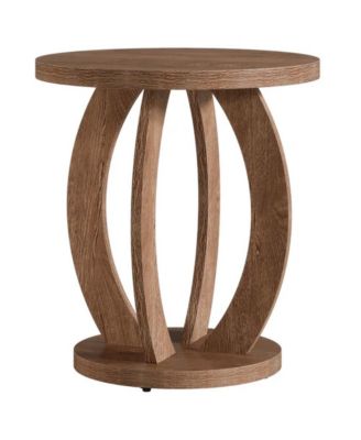 Round End Table with Storage for Small Spaces