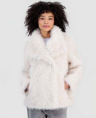 Women's Faux Fur Extended Collar Coat