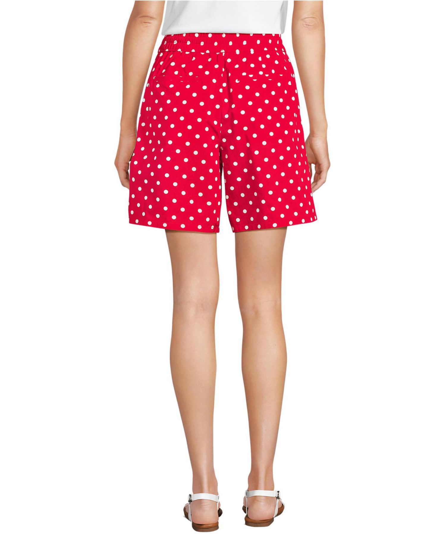 Women's Poplin High Rise Pull On 7" Shorts