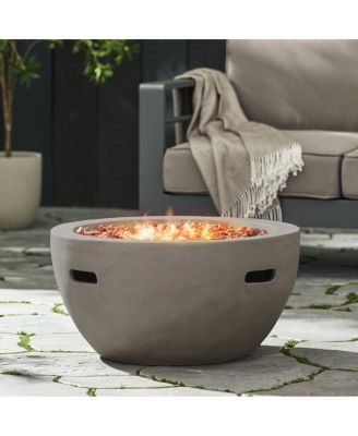  27 inch 40,000 BTU Propane Bowl Fire Pit, Light