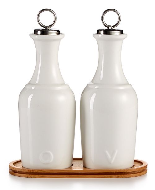 Martha Stewart Collection Oil Vinegar Ceramic Cruet Set Created