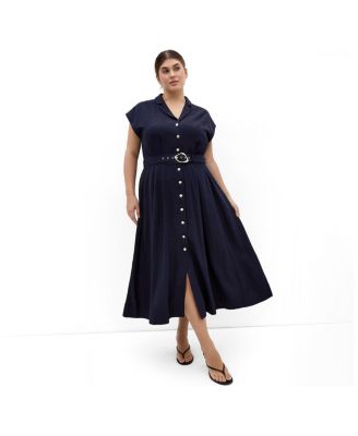 Women's Liliyana Belted Linen Dress
