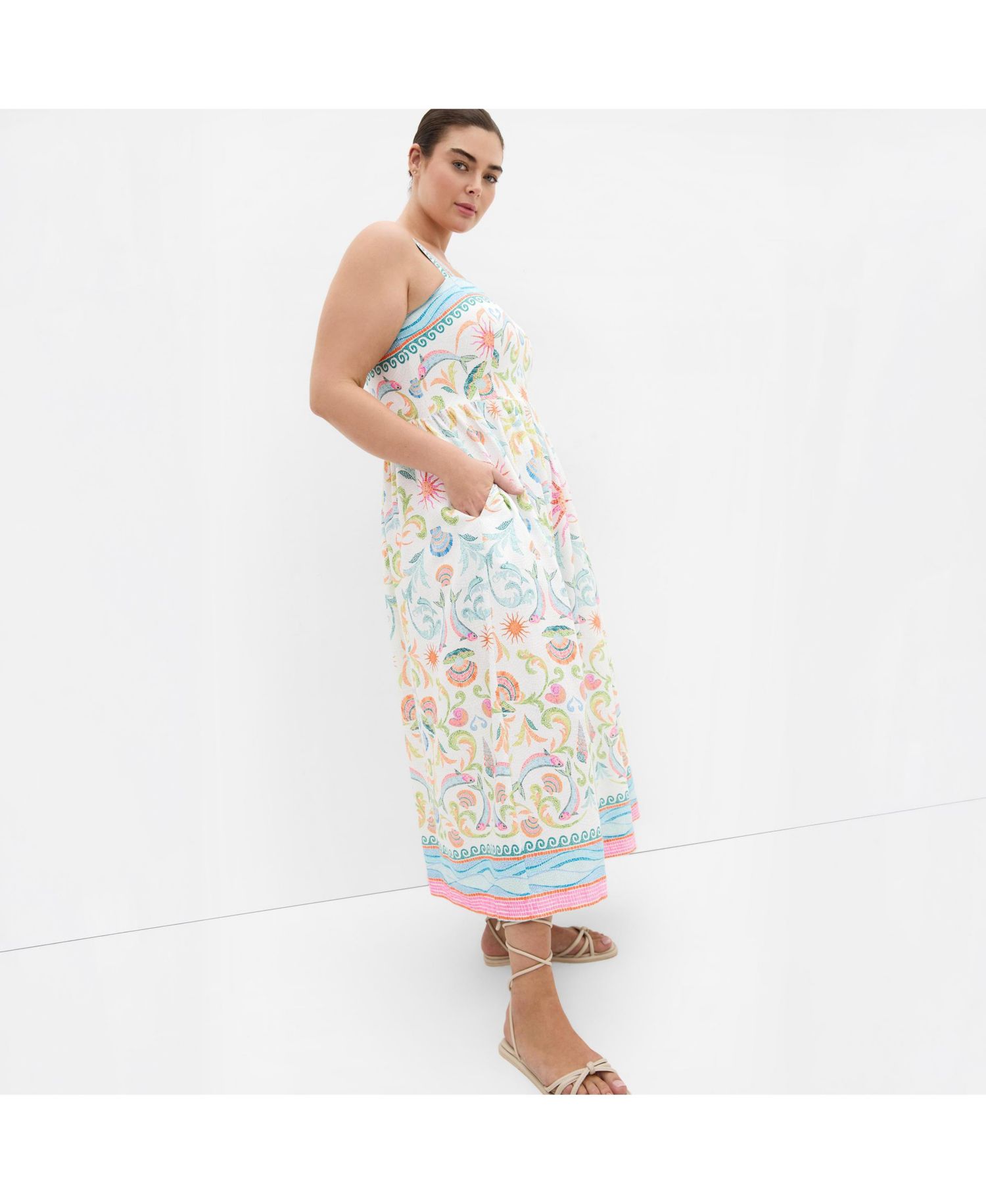 Women's Calissa Seascape Print Maxi Dress