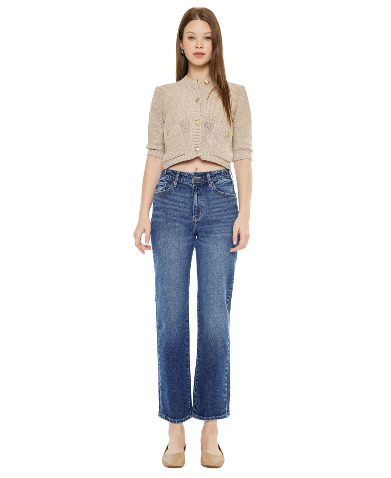 Women's Ashley High Rise True Straight Jeans