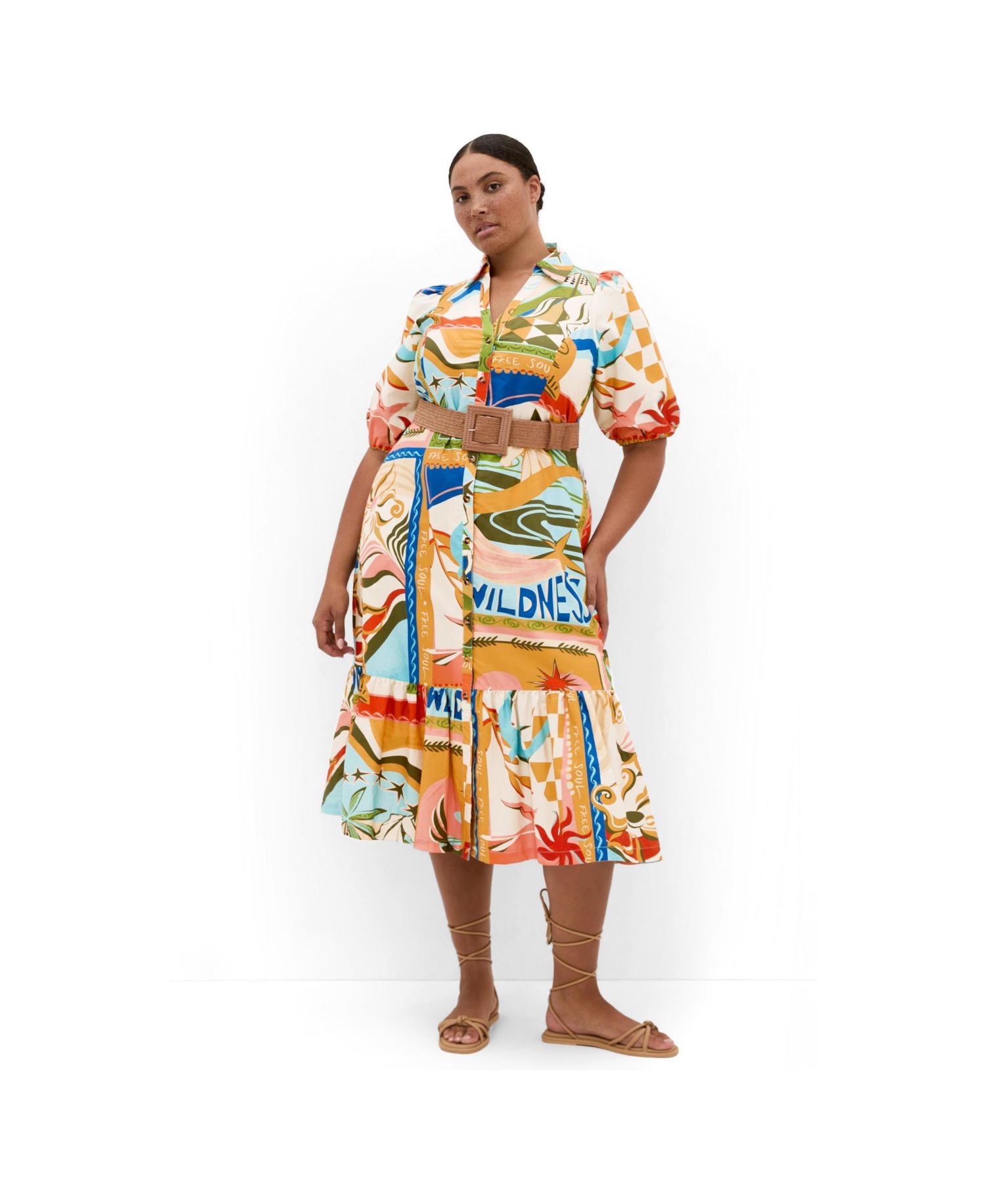 Women's Wild Soul Print Shirt Dress