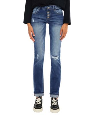 Women's Eternity Mid Rise Skinny Straight Jeans