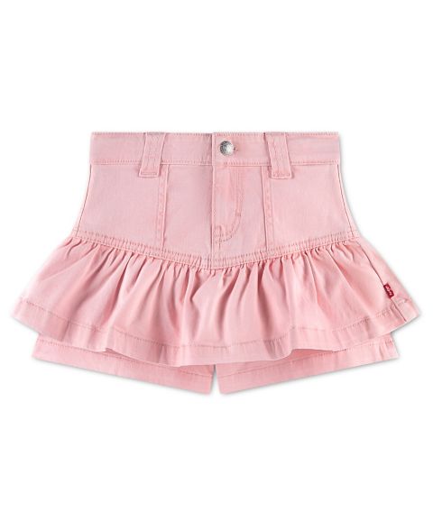 Юбка-шорты Levi's Ruffled Scooter Skort для девочек-малышей, цвет: Пудрово-розовый