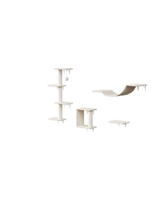 Modern Wall-Mounted Cat Furniture - 4 pieces