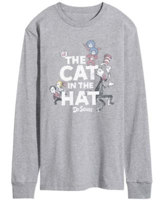 Men's Dr. Seuss Cat In Hat and Things Vintage Faded Long-Sleeve Graphic T-Shirt