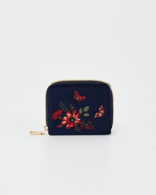 Women's Floral Velvet Purse