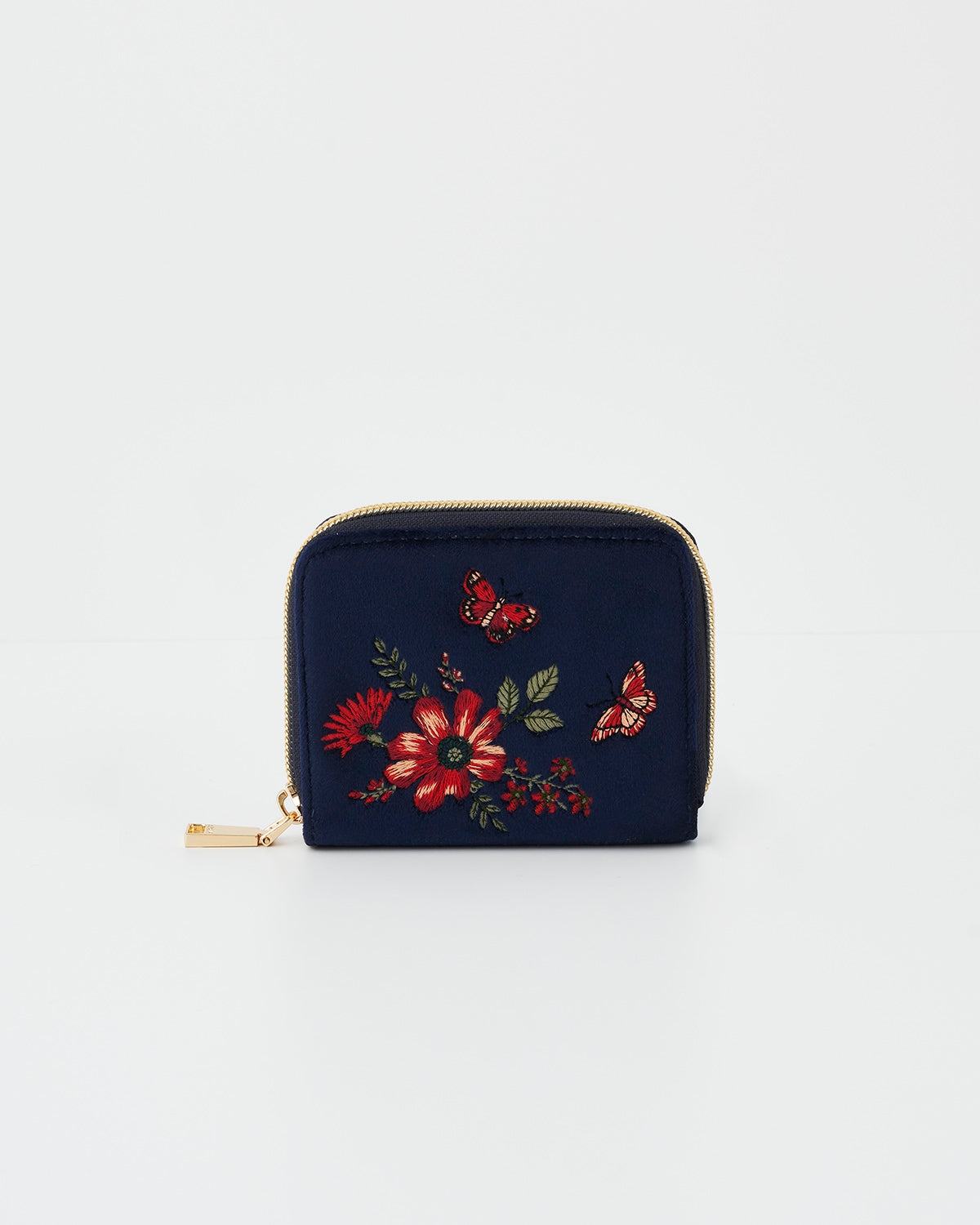 Fable England Women's Floral Velvet Purse