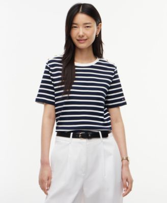 Women's Ribbed Boxy Crewneck T-Shirt