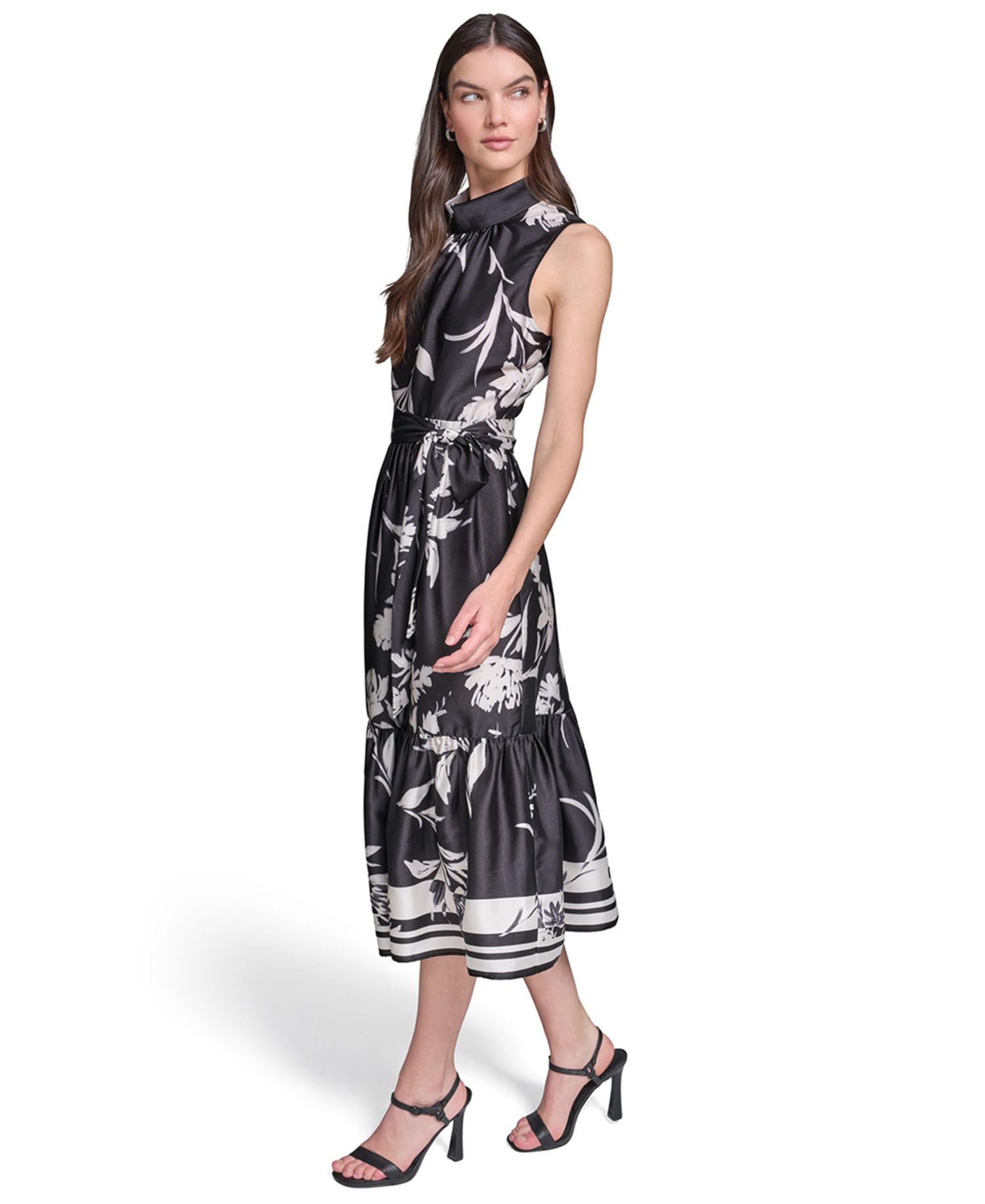 Women's Belted Midi Dress