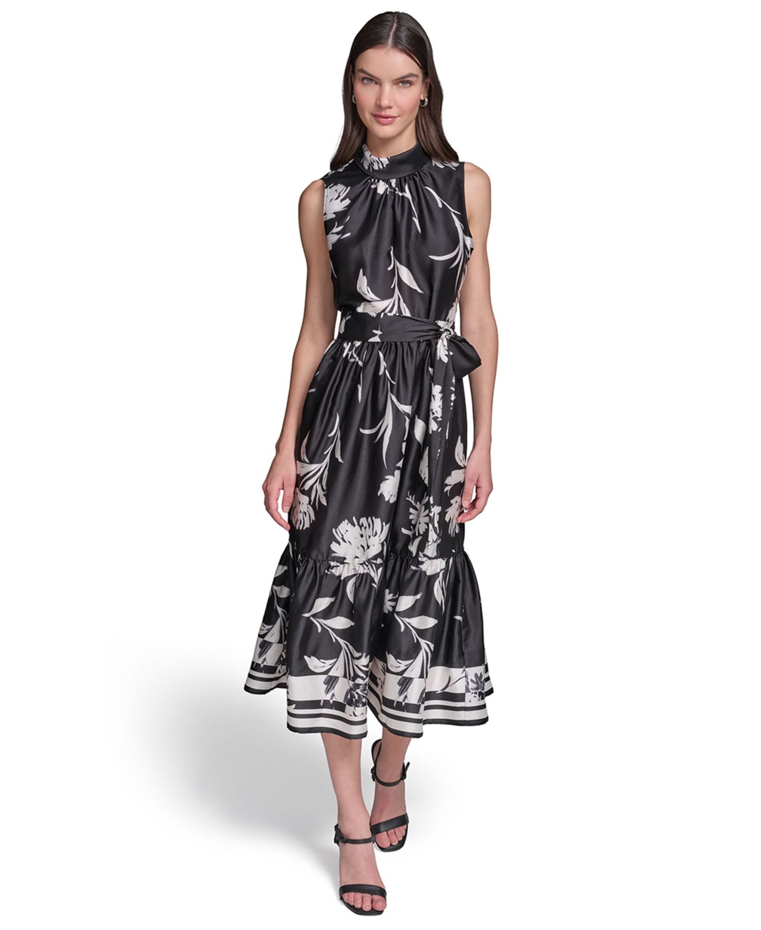 Women's Belted Midi Dress