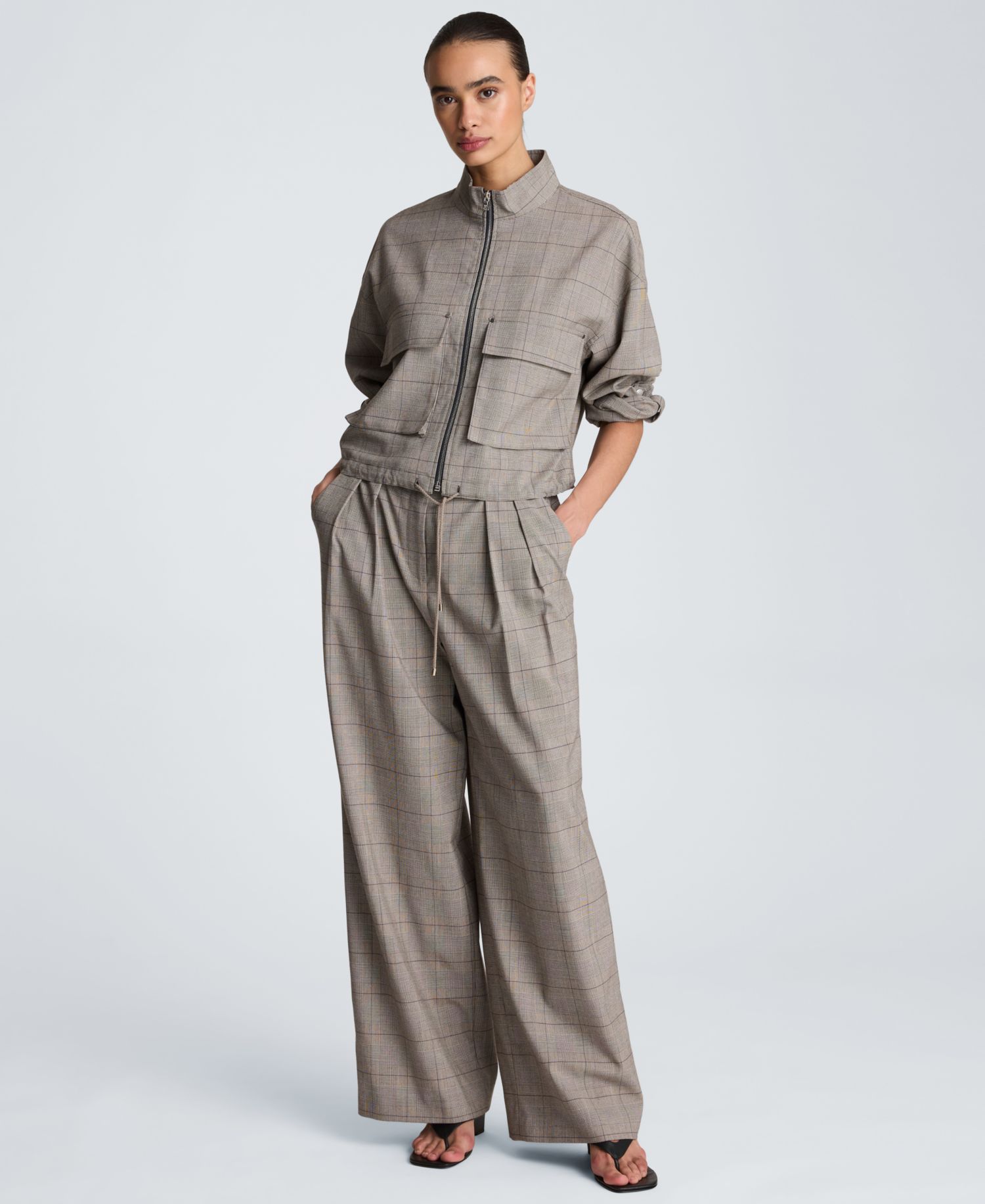 Women's Wide-Leg Double Belt Pants