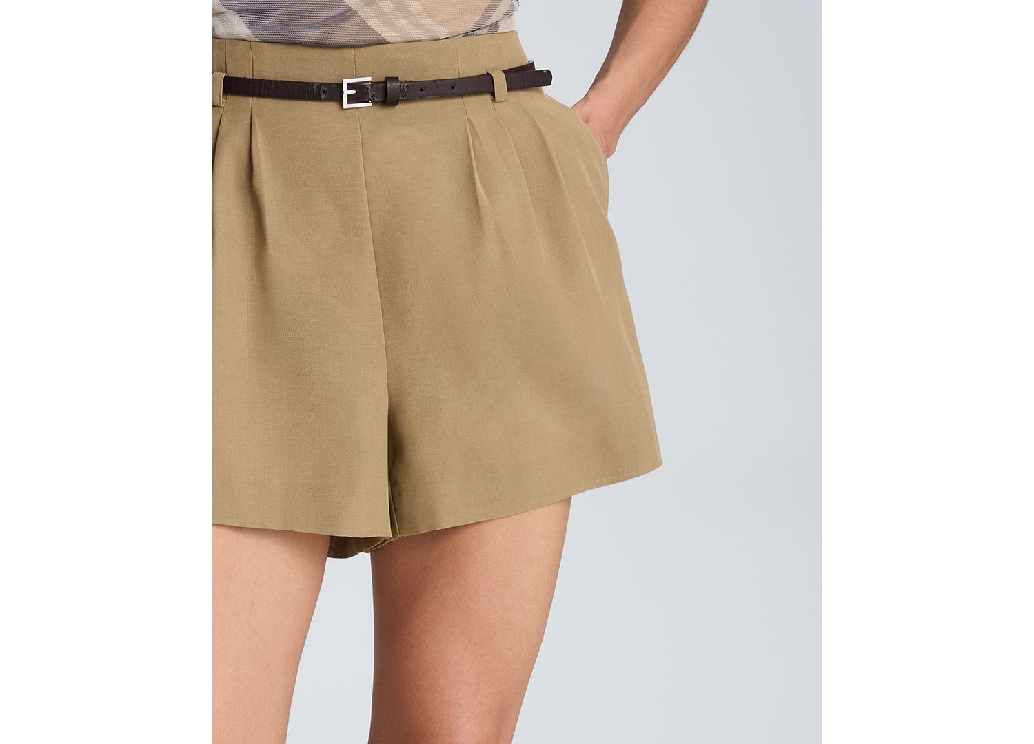Women's High-Rise Belted Shorts