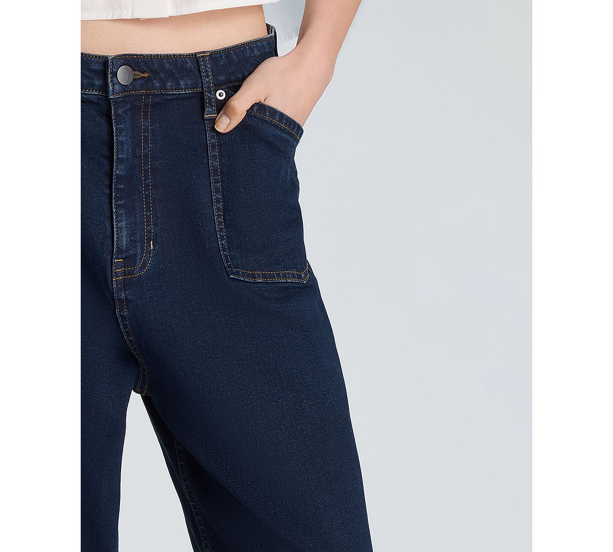 Kenneth Cole Women's High-Rise Barrel Leg Jeans view 4 — MAYCSS fashion products