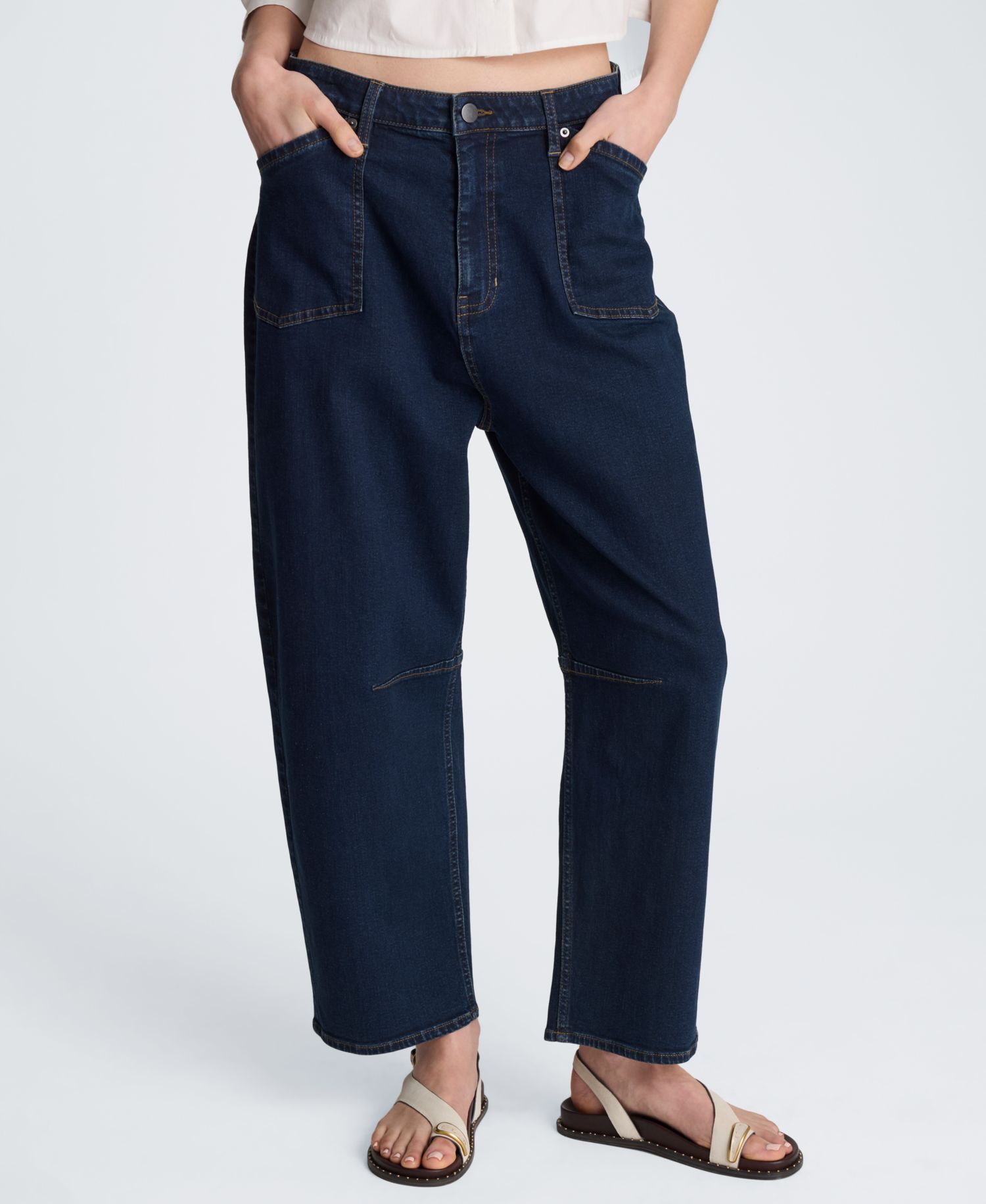 Women's High-Rise Barrel Leg Jeans