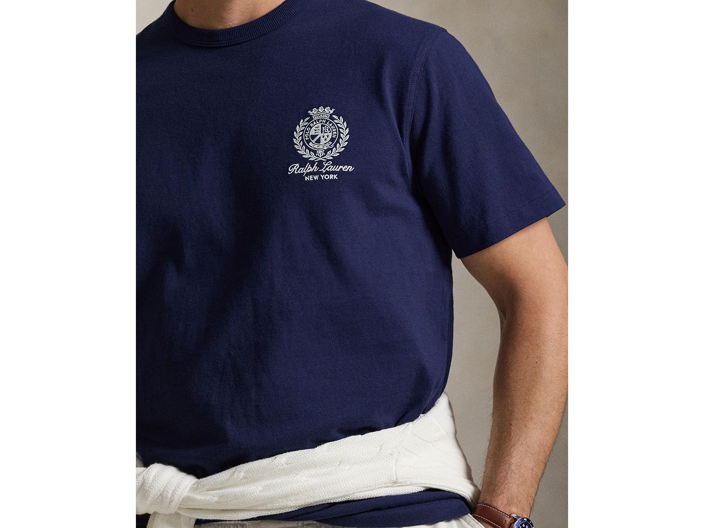 Мужская футболка Polo Ralph Lauren Big & Tall Short-Sleeve T-Shirt, цвет: Тёмно-синий — фото 3