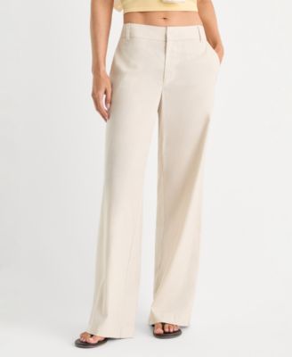 Women’s Mid-Rise Hook-and-Eye Front Pants