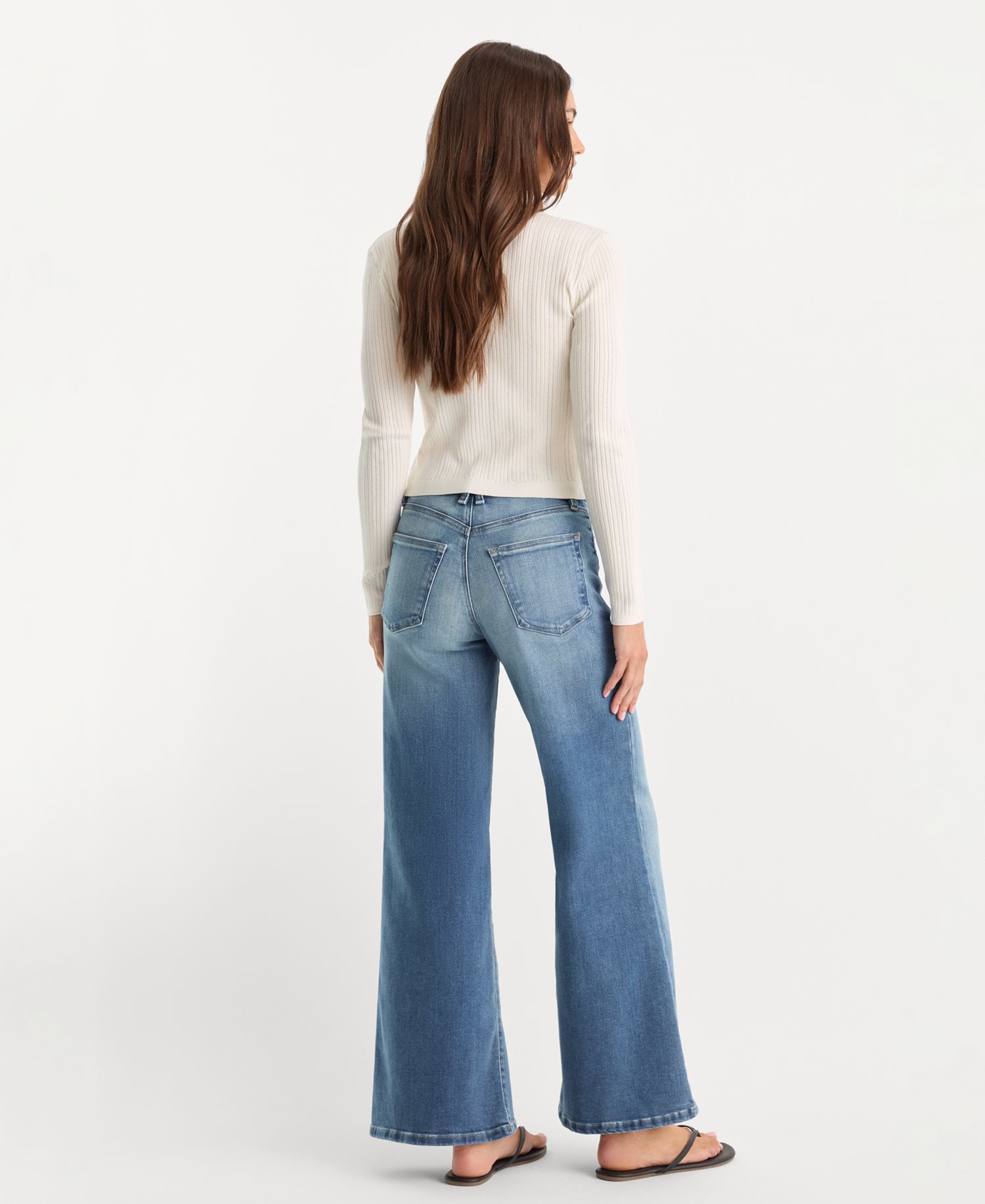 Women's Soft Tech Good Waist Palazzo Ankle Jeans
