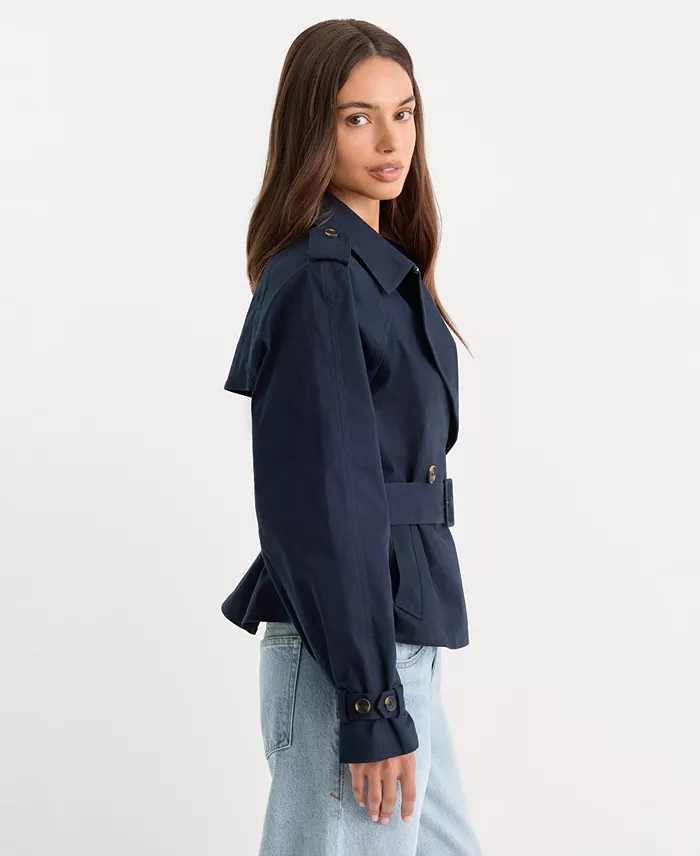Women's Cropped Trench Jacket - thumbnail 9