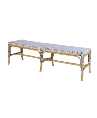 Laguna 66.5 in. W Rectangular Rattan Backless Accent Bench
