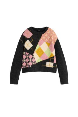 Girls's Argyle jacquard sweater