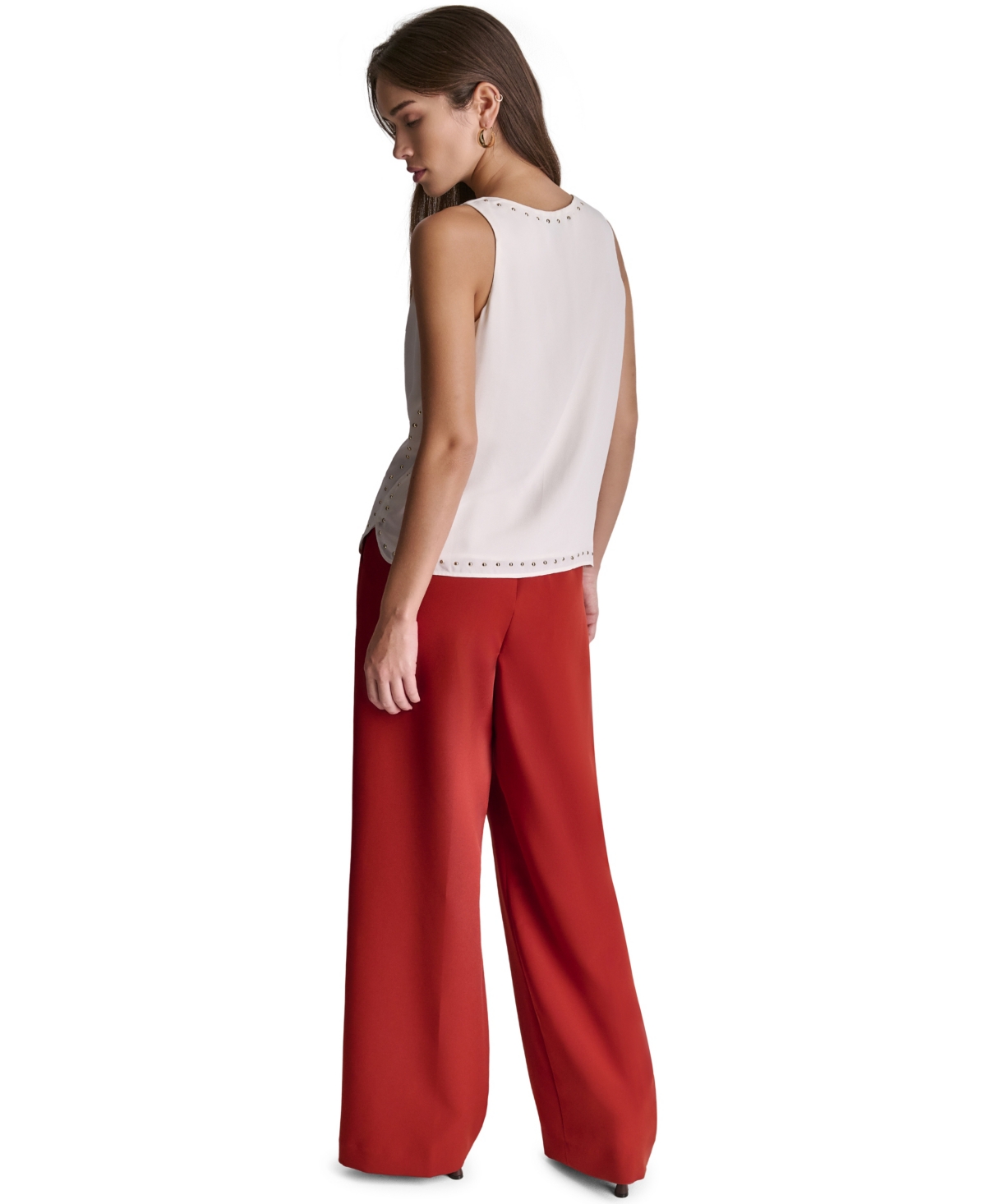 Bcbg Women's Sleeveless Studded Top