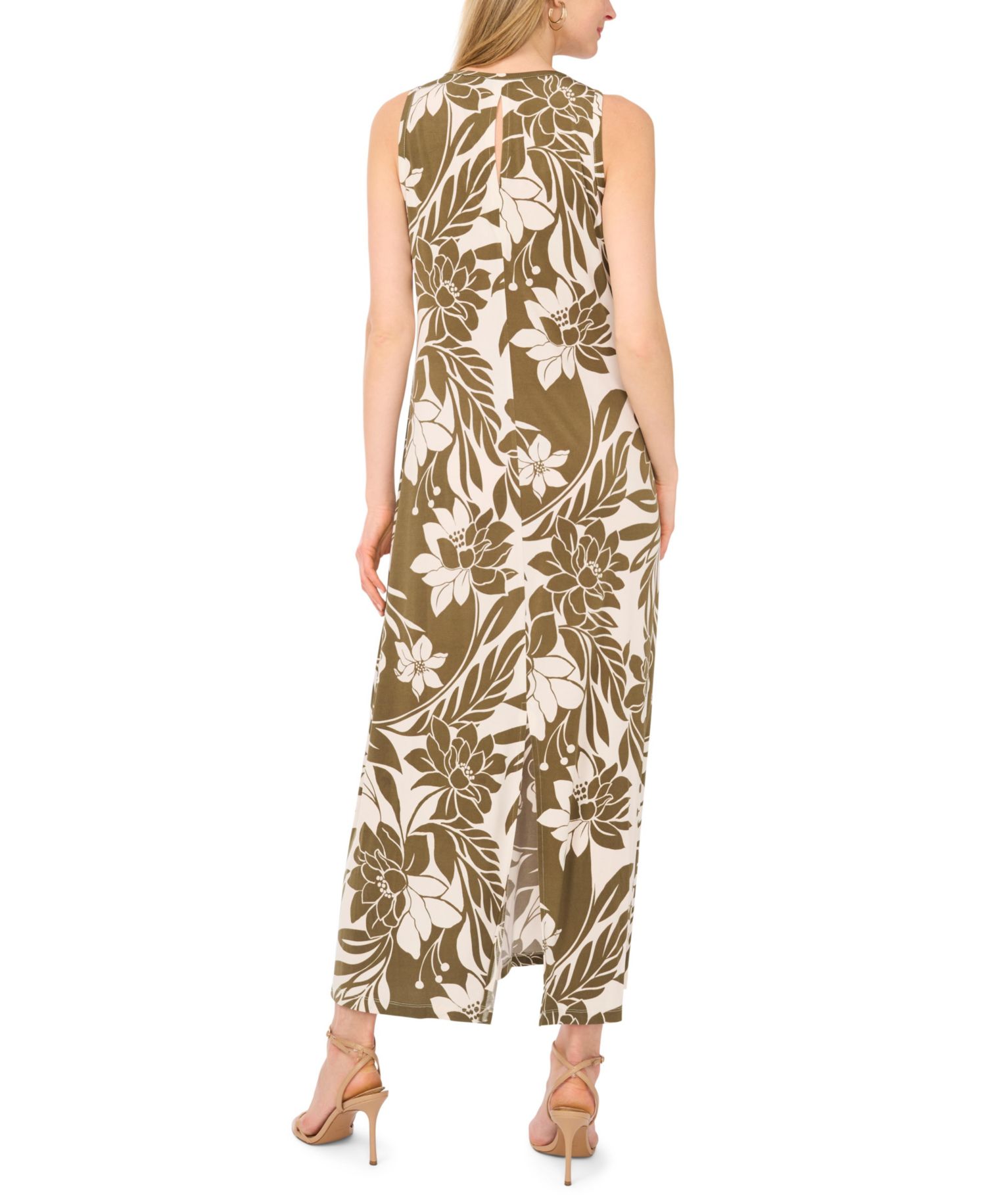 Women's Printed Sleeveless Maxi Dress