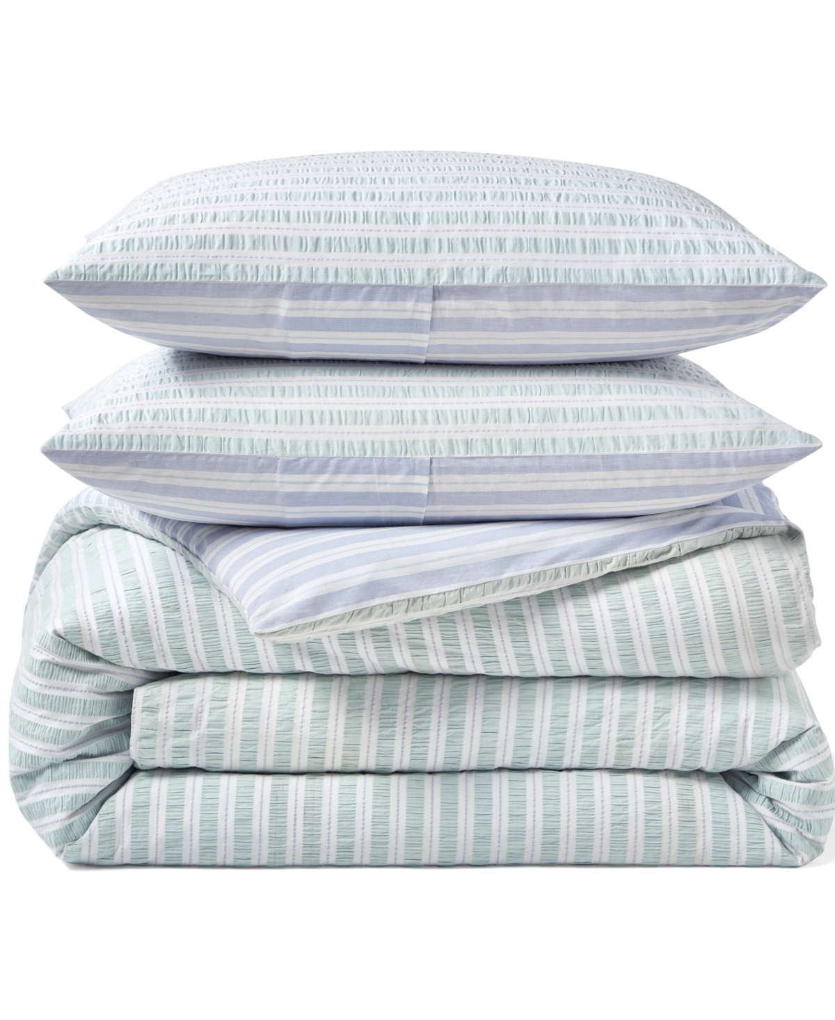 Peri Home Seersucker Stripe 3-Piece Comforter Set