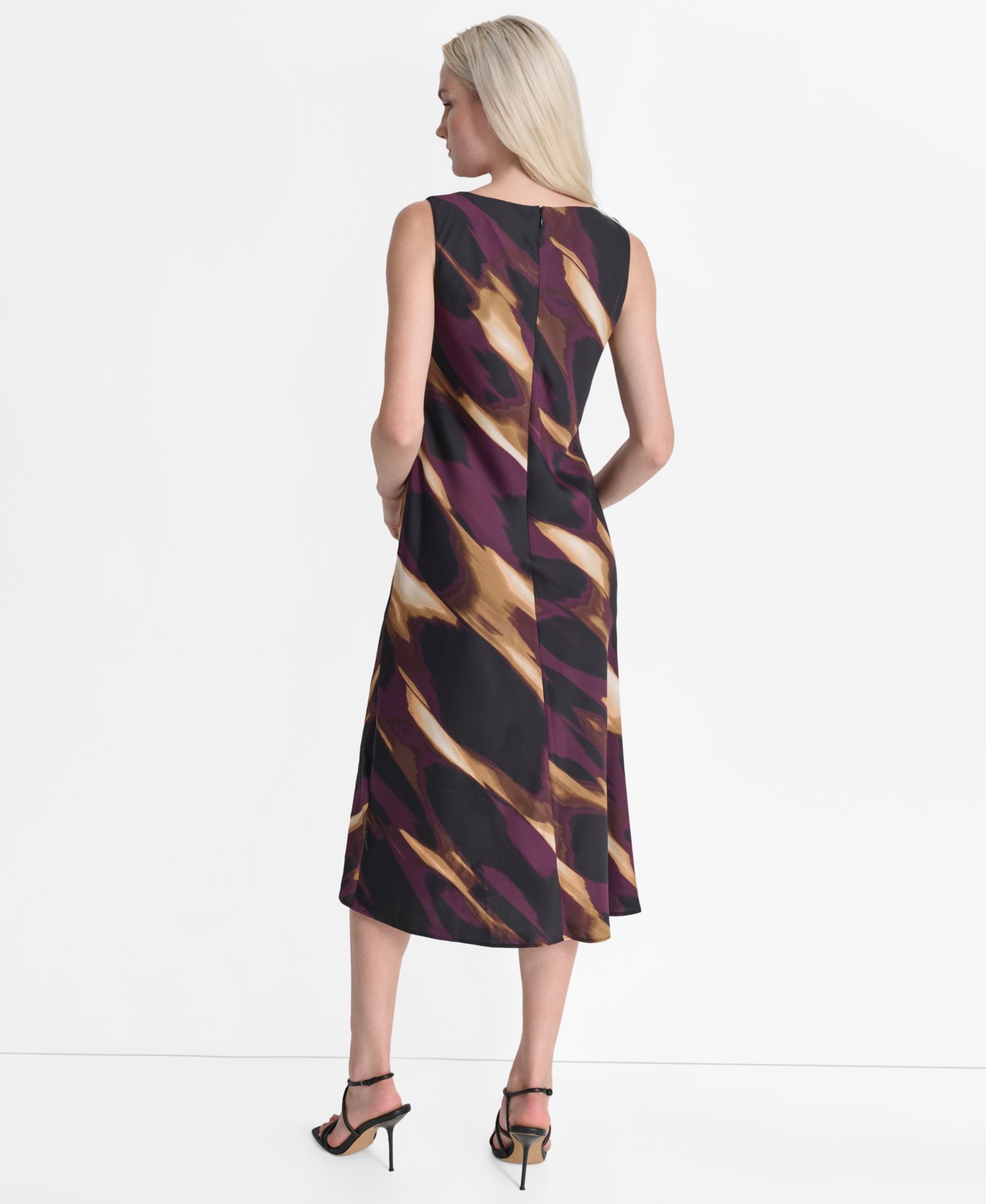 Petite Sleeveless Cowl Neck Midi Dress