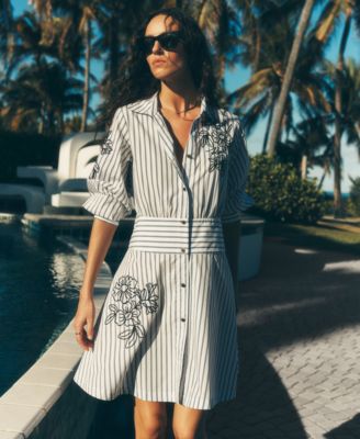 karl lagerfeld casual dresses KARL LAGERFELD PARIS Women's Embellished-Collar Mini Dress