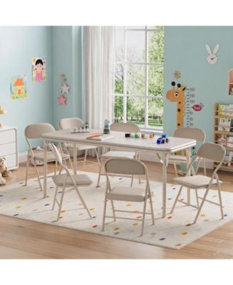 6 Piece Folding Kids Chairs Set, Children Activity Chairs Set for Dining Room,Daycare,Classrooms