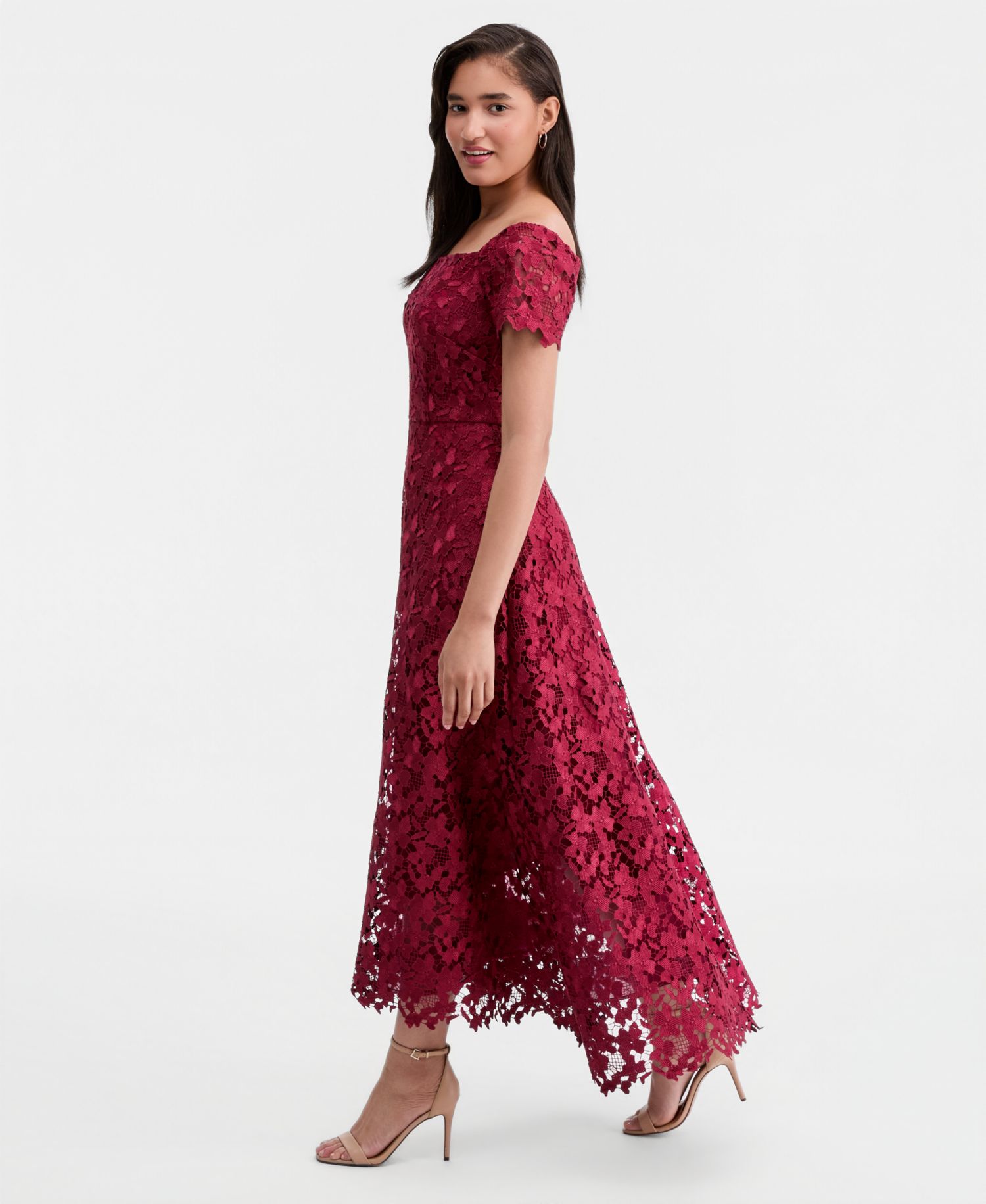 Women's Lace High-Low Ball Gown