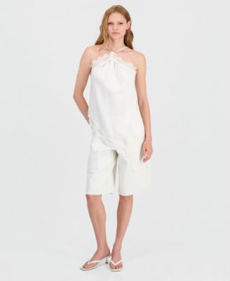 Women's Denim Cargo Shorts
