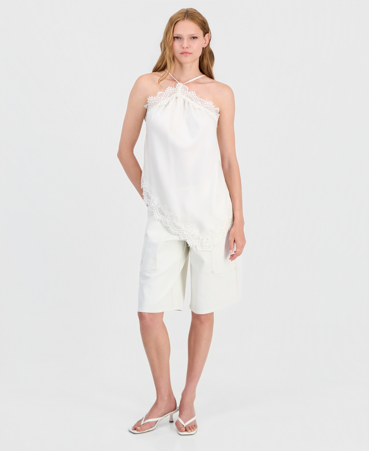 Bar Iii Women's Denim Cargo Shorts, Macy's Exclusive
