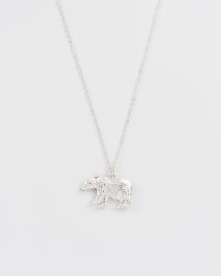 Cosy Polar Bear Silver-Plated Pendant Necklace