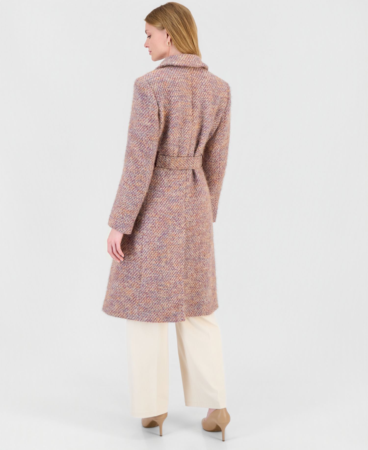 Women's Single-Breasted Multi-Sequin Wrap Coat
