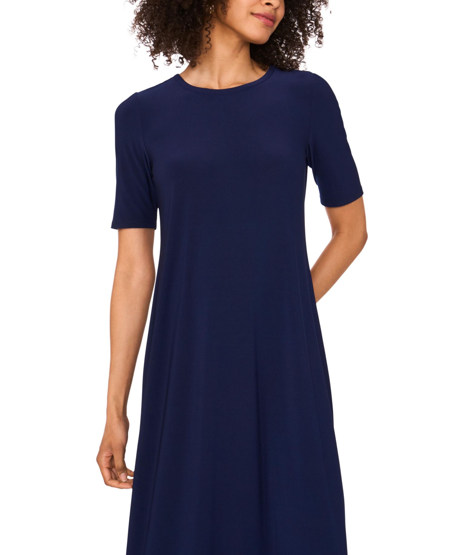 Women's Elbow-Sleeve Maxi Dress