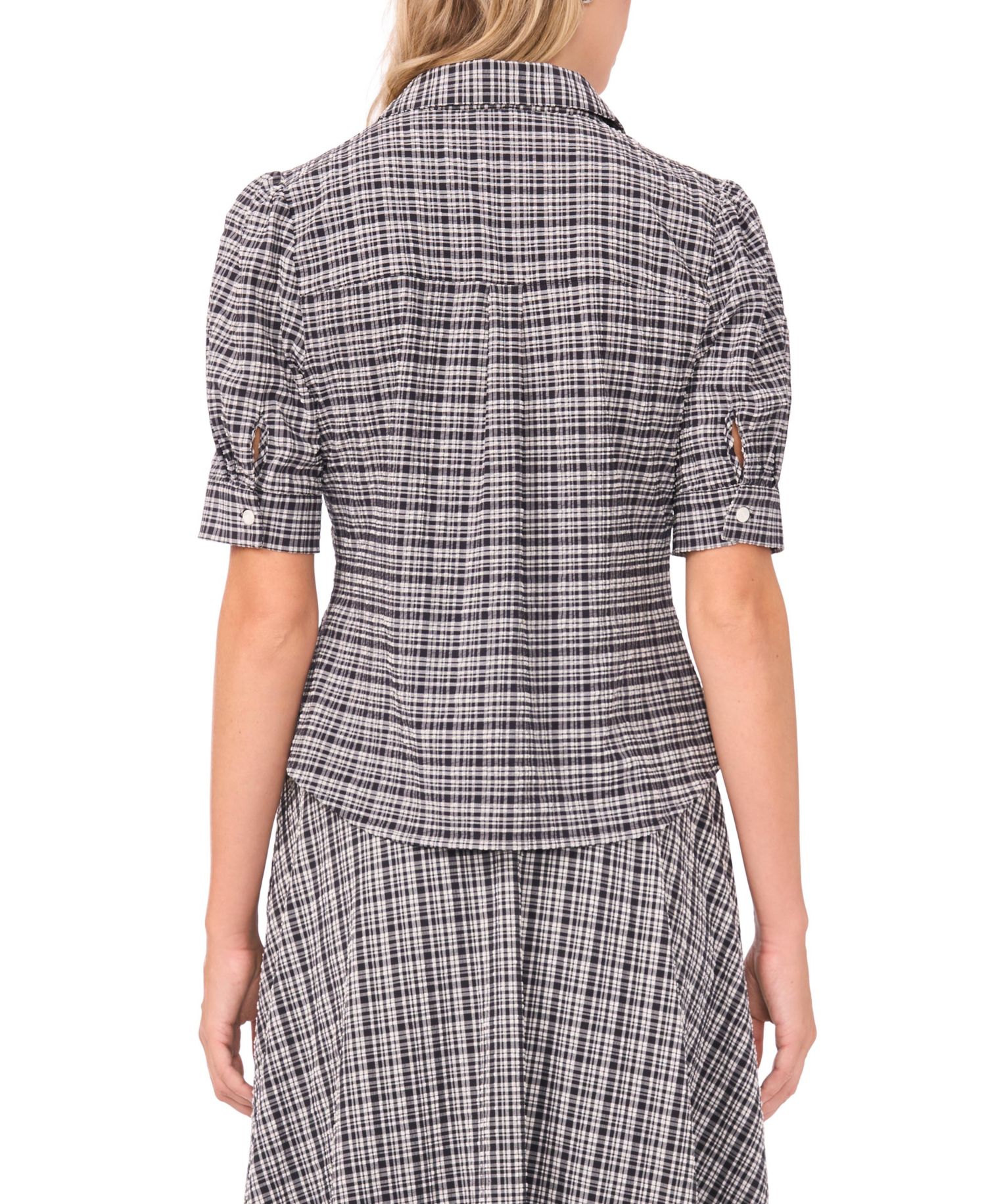 Women's Puff-Shoulder Button-Down Shirt