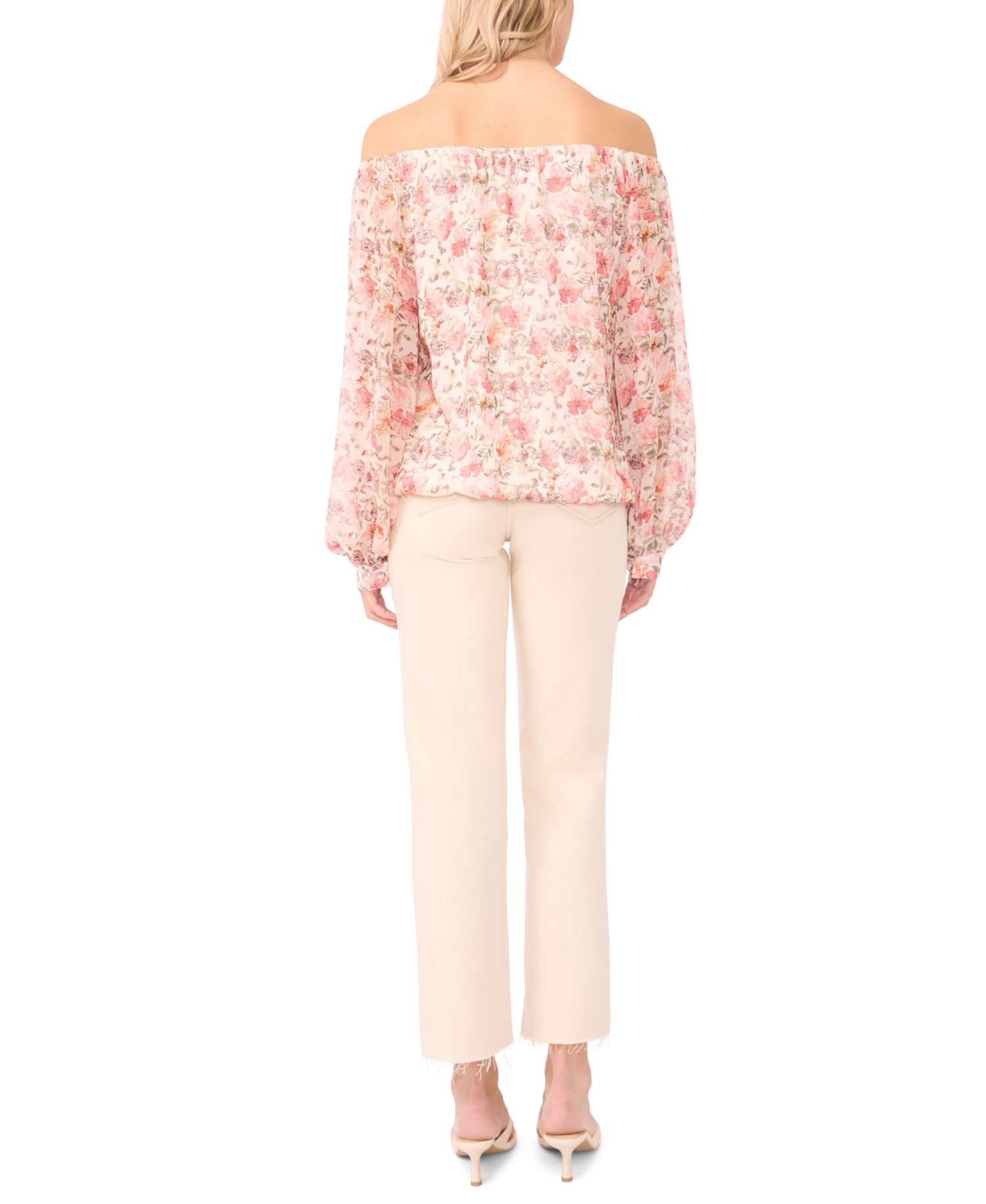 Women's Off-The-Shoulder Printed Blouse