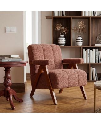 Mid-Century Modern Cloud-Shaped Chenille Accent Chair